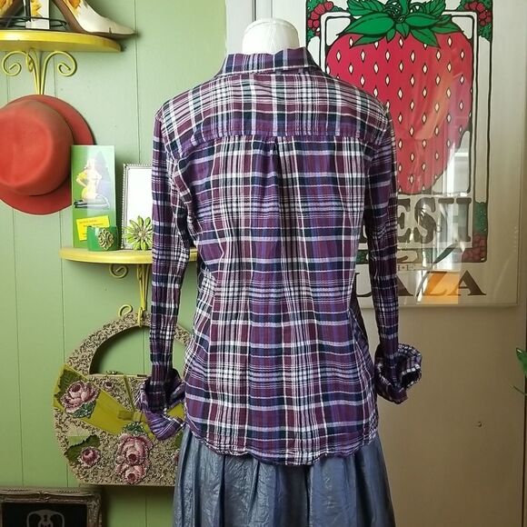 Nordstrom BP ⭐ Plaid Long Sleeve Shirt L - Picture 4 of 7